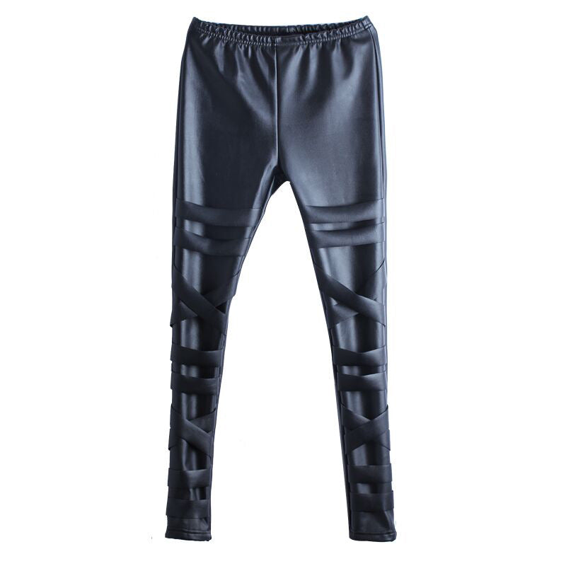 Damen Leggings im modischen look mit strukturierten Nähten R&B