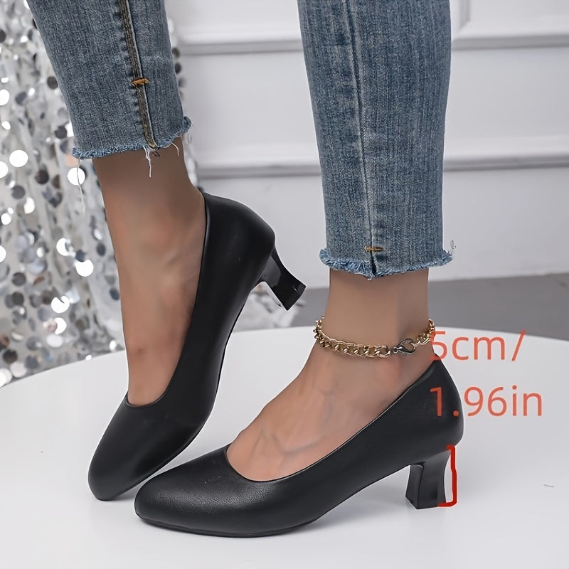 R&B | Stilvolle Damen Pumps mit Spitzem Zeh und Blockabsatz