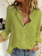 Elegante bluse mit langen Ärmeln
