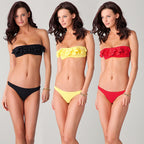 Damen Bandeau-Bikini mit Rüschendetails R&B