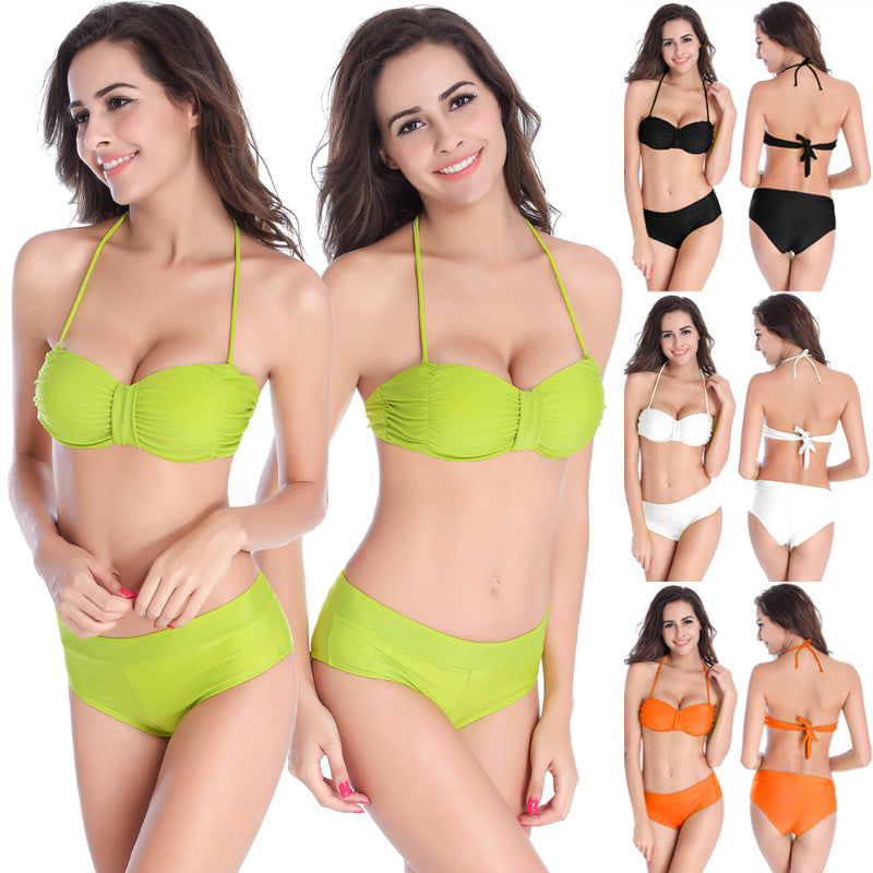Damen Bandeau-Bikini mit Rüschenoptik R&B