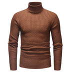 Herren Rollkragenpullover mit strukturiertem Zopfmuster