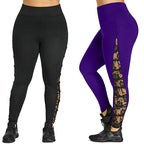 Damen Funktionale Sportleggings mit Spitzenelementen