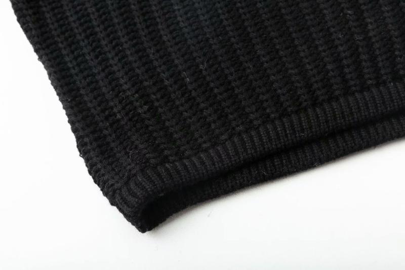 Damen lässiger Strukturpullover mit fransigen Ärmeln R&B