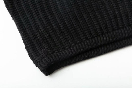Damen lässiger Strukturpullover mit fransigen Ärmeln R&B