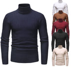 Herren Rollkragenpullover mit strukturiertem Zopfmuster