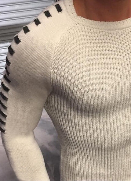 Herren Strickpullover mit innovativem Design und strukturierten Ärmeln R&B