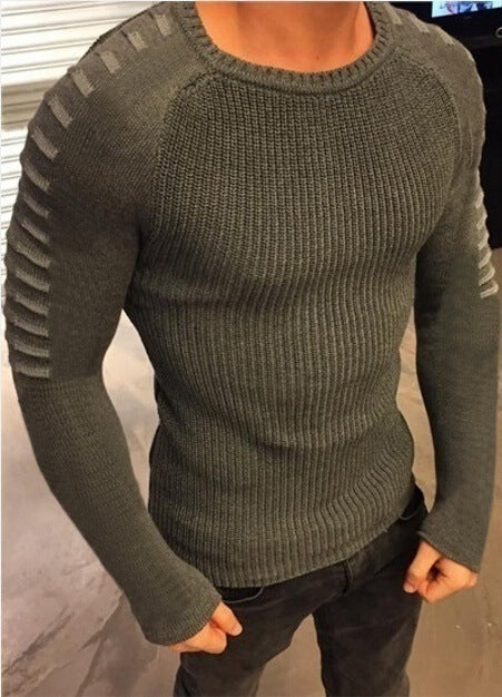 Herren strukturierter Pullover mit modernem Schnitt und kreativen Details R&B