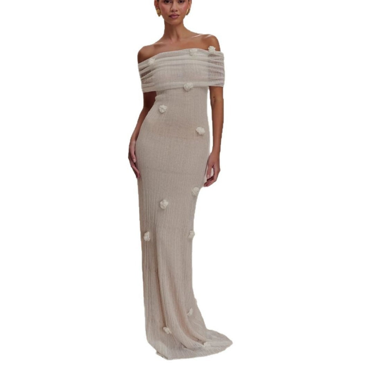 R&B | Kleid mit Blumenschulter