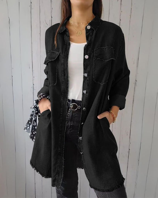 R&B | Bequemes Denim Overhemdjacke