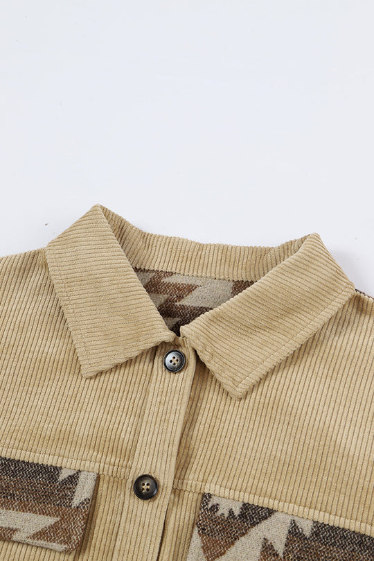 R&B | Aztek-muster Shirtjacke Baumwolle Komfort und Stil