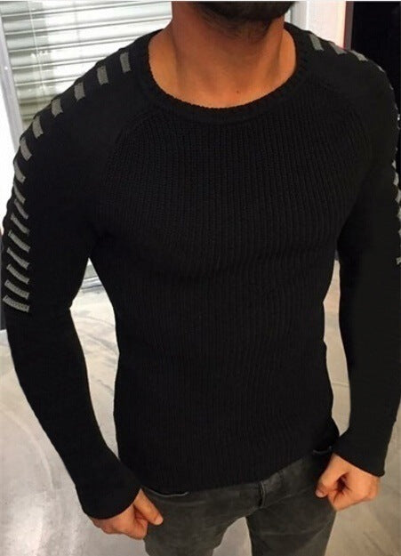 Herren strukturierter Pullover mit modernem Schnitt und kreativen Details R&B
