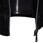 Herren Kunstleder Kapuzenjacke mit sportlichem Schnitt und einzigartigen Details