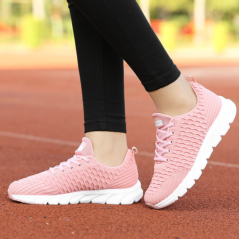 Damen Sportliche Stricksneaker mit atmungsaktiver Textur und rutschfester Sohle