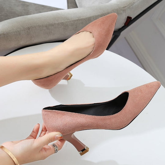 Damen elegante Pumps mit schickem Blockabsatz R&B