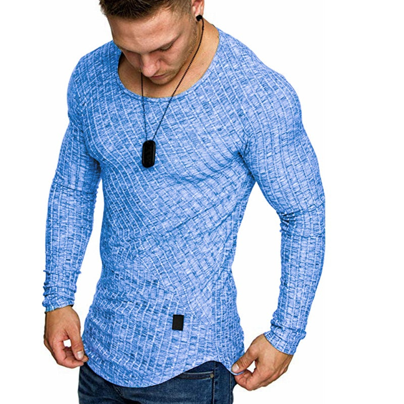 Herren Langarmshirt mit strukturiertem Design und körperbetonter Passform R&B