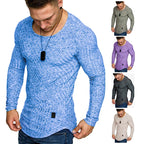 Herren Langarmshirt mit strukturiertem Design und körperbetonter Passform