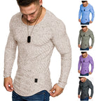 Herren Langarmshirt mit strukturiertem Design und körperbetonter Passform