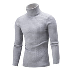 Herren Rollkragenpullover aus hochwertiger Strickware mit strukturiertem Design