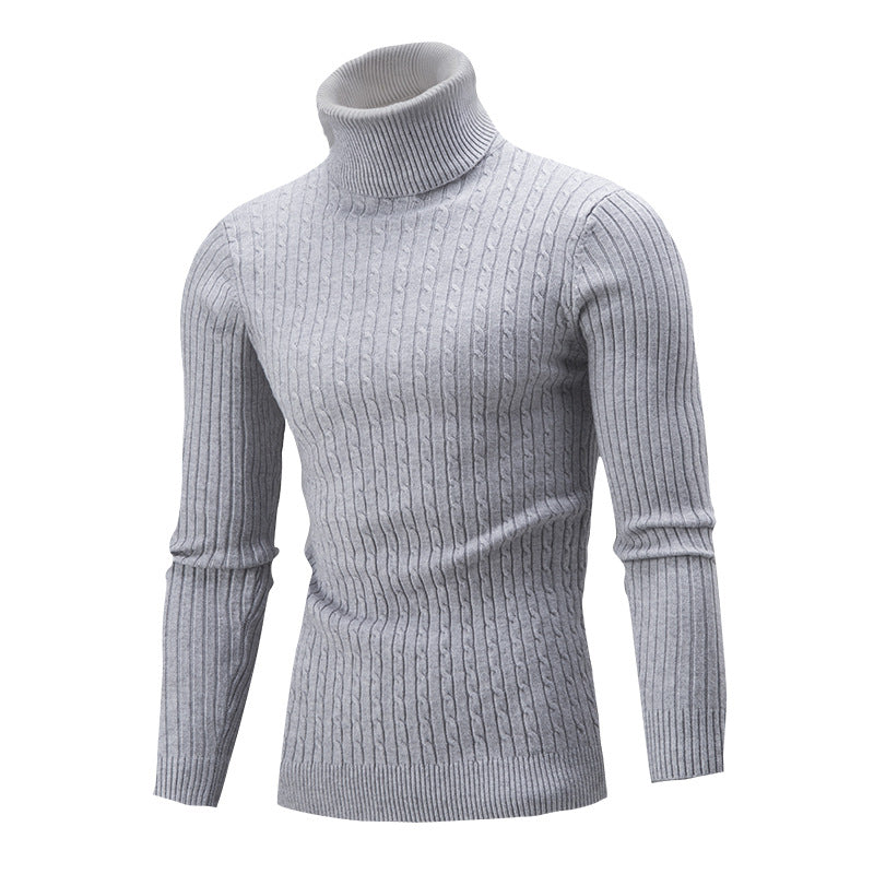 Herren Rollkragenpullover aus hochwertiger Strickware mit strukturiertem Design