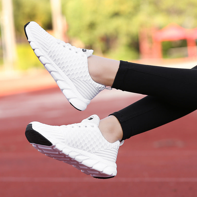 Damen Sportliche Stricksneaker mit atmungsaktiver Textur und rutschfester Sohle