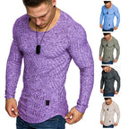 Herren Langarmshirt mit strukturiertem Design und körperbetonter Passform
