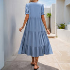 R&B | Ein pendelfarbenes Kleid mit Stehkragen
