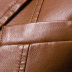 Herren elegante Kunstlederjacke