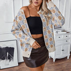 R&B | Strickjacke mit Blumenmuster