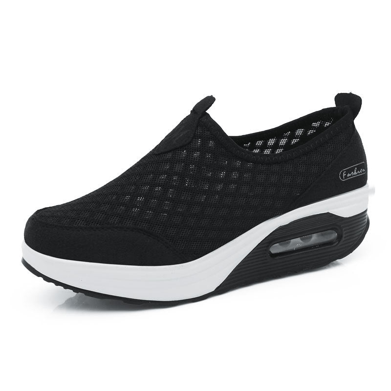 Damen bequeme Slip-On Sneakers mit atmungsaktivem Mesh-Obermaterial und innovativer Dämpfung R&B