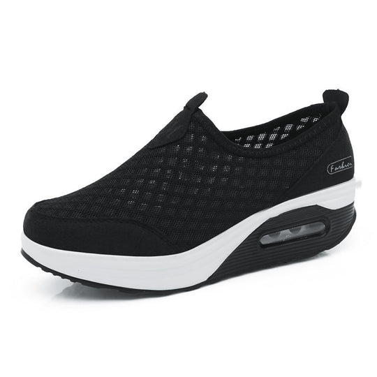 Damen bequeme Slip-On Sneakers mit atmungsaktivem Mesh-Obermaterial und innovativer Dämpfung R&B