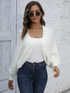 R&B | Bat Sleeve Offenes Front Kurzes Cardigan