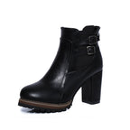 Damen Stiefeletten mit robustem Profil und modischen Schnallen R&B