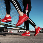 Damen nan atmungsaktiver Strick-Alltags-Sneaker mit integrierter Luftfeder-Zwischensohle und flexibler Profilsohle R&B