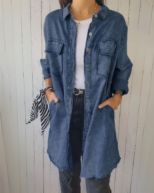 R&B | Bequemes Denim Overhemdjacke
