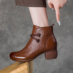 Handgemachte Lederstiefeletten mit warmem Innenfutter R&B R&B