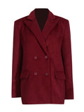 R&B | Warme Damen Wolljacke mit Gürtel und Kurzer Passform