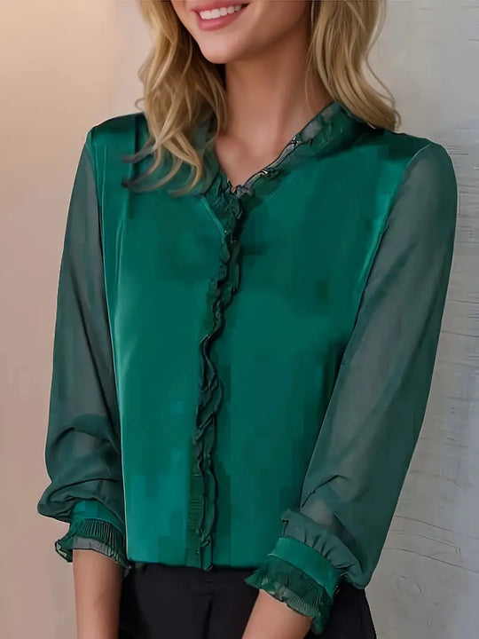 Elegantes Damen-Top mit langen Ärmeln – Casual Chic