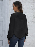 R&B | Bat Sleeve Offenes Front Kurzes Cardigan