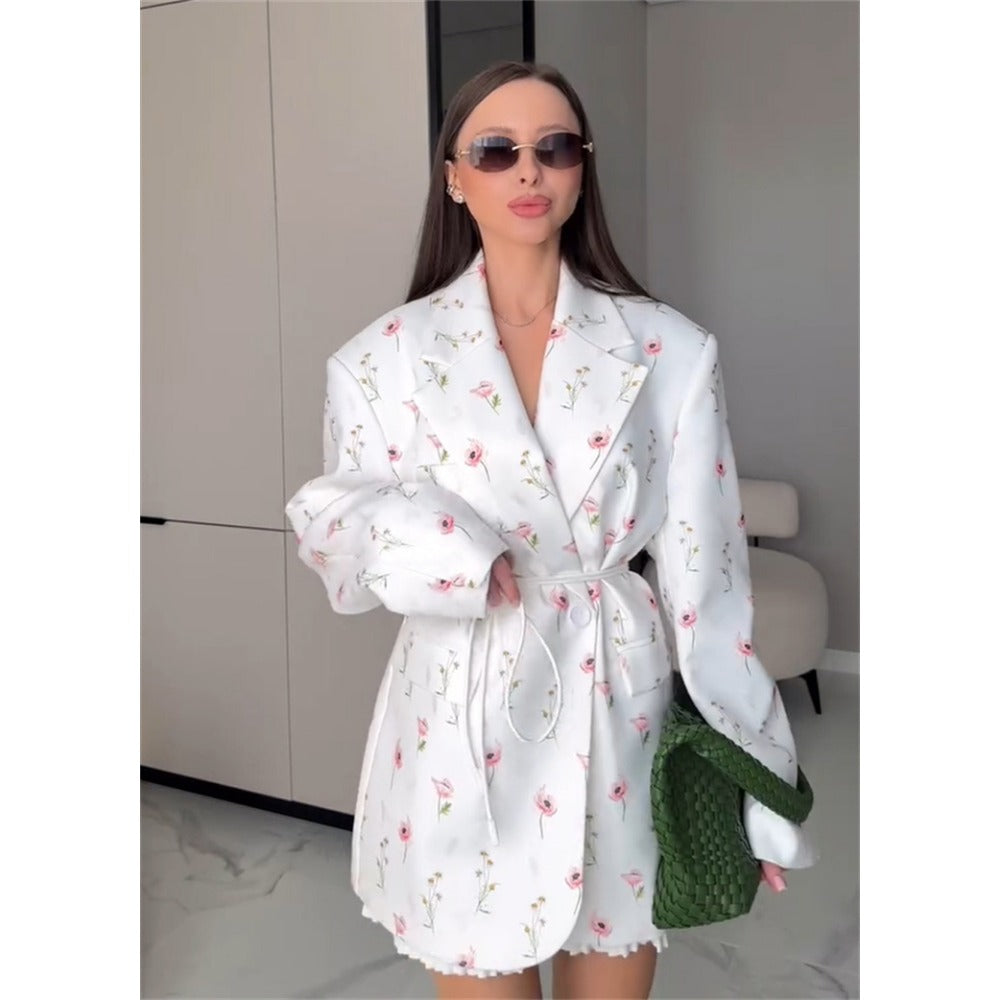 R&B | mit Blumenprint Und Gürtel für Damen