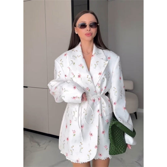 R&B | mit Blumenprint Und Gürtel für Damen