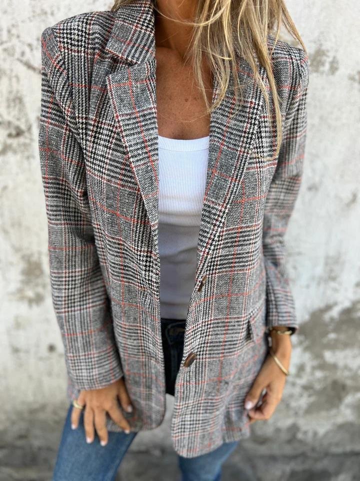 R&B | Stilvolle Damen Winter Kariert Blazer