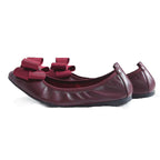 Damen Elegante Ballerinas mit modischer Schleifen-Applikation