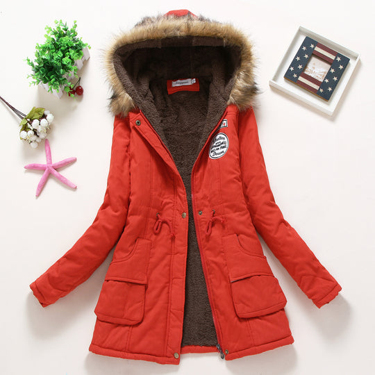 Damen gefütterte Übergangsjacke mit Kapuze und Teddyfutter R&B
