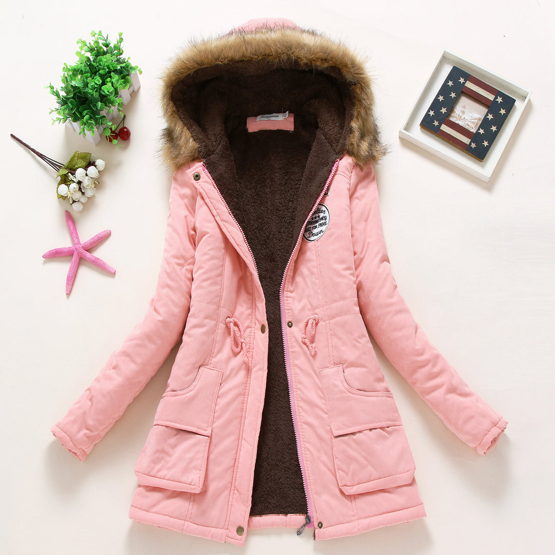 Damen gefütterte Übergangsjacke mit Kapuze und Teddyfutter R&B