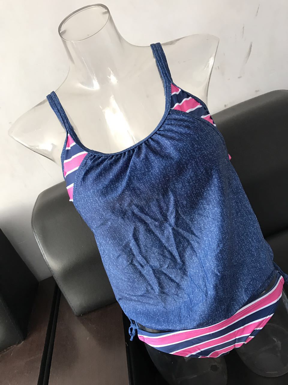 Damen Tankini mit verstellbaren Trägern und Übergroßem Schnitt R&B