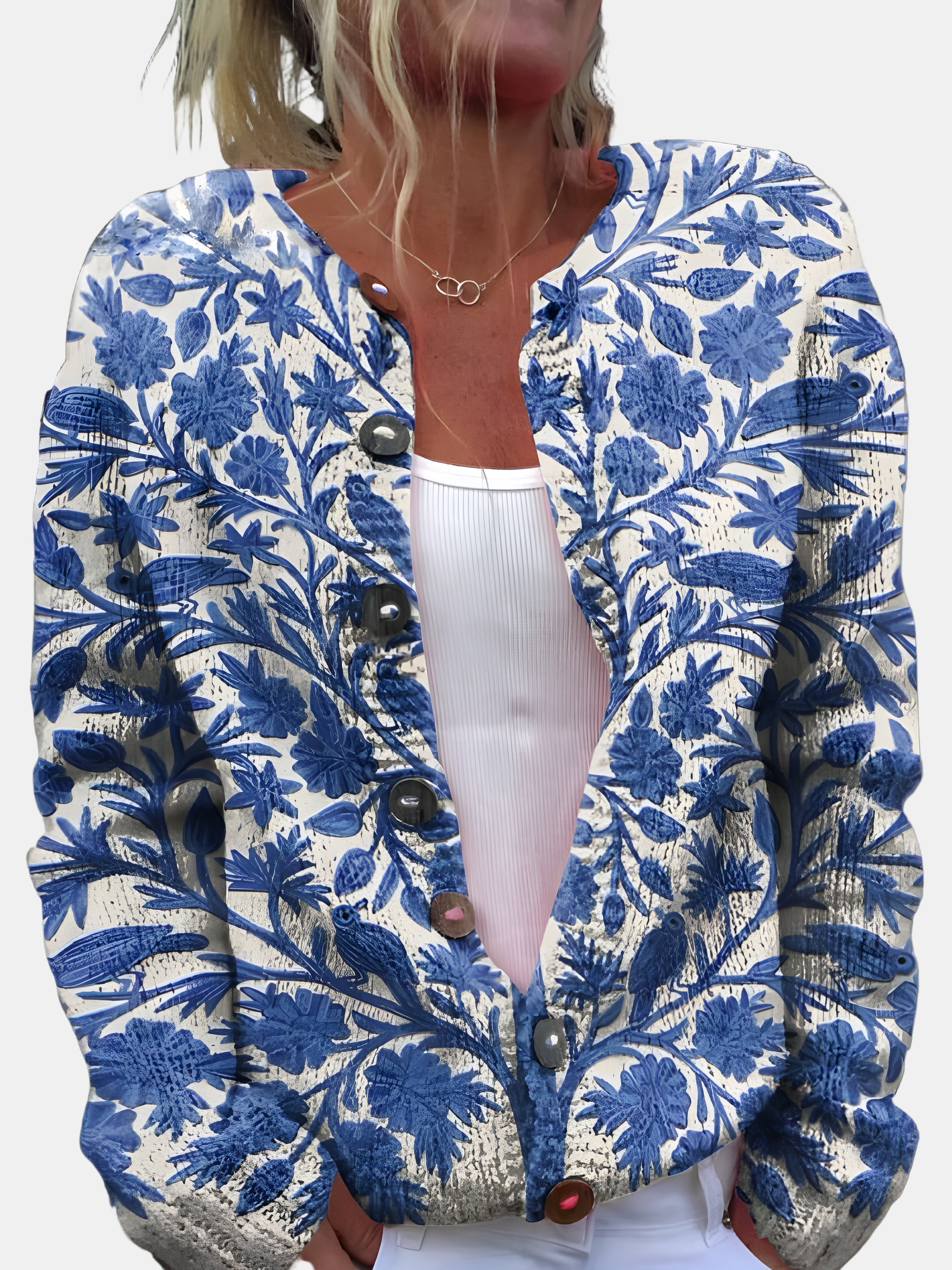 R&B | Eleganter Blühender Cardigan