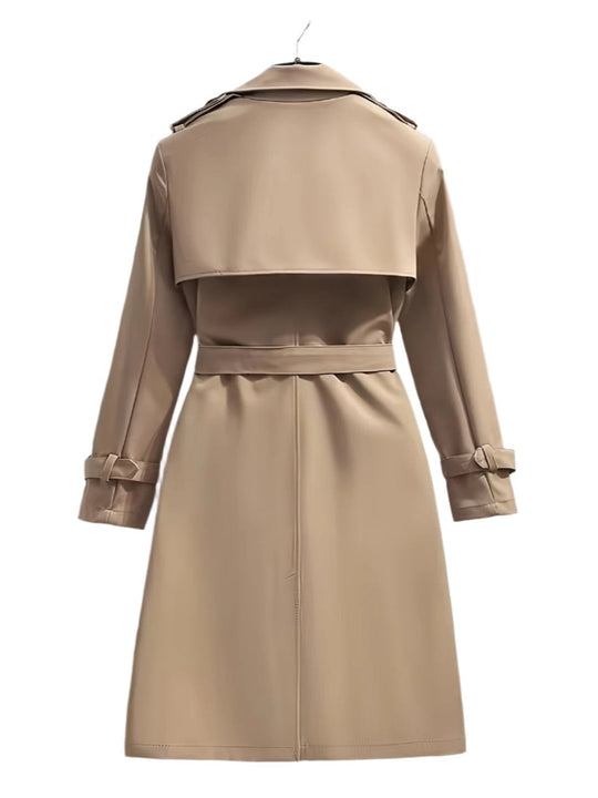 R&B | doppelte Reihe Trenchcoat für Damen - mit Gürtel in der Taille