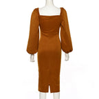 R&B | Ein-Wort-Schulter rückenfreies schlankes Kleid