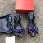 Damen Elegante Ballerinas mit modischer Schleifen-Applikation